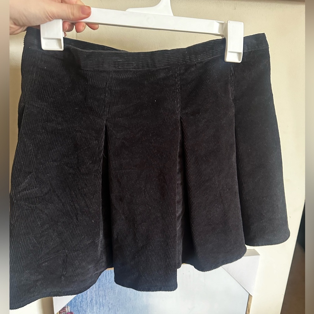 Black corduroy mini skirt women’s